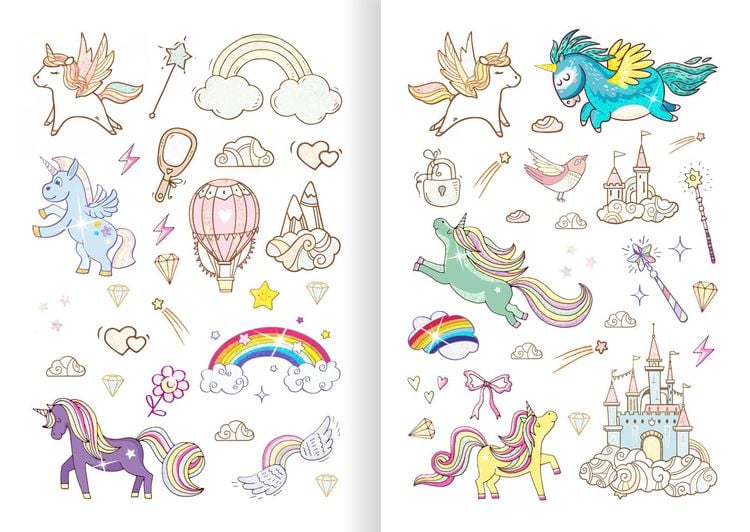 Produktbild: Glitzerspaß – Einhorn-Sticker