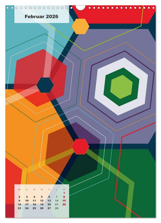 Produktbild: Geometrical ART (Wandkalender 2026 DIN A3 hoch), CALVENDO Monatskalender