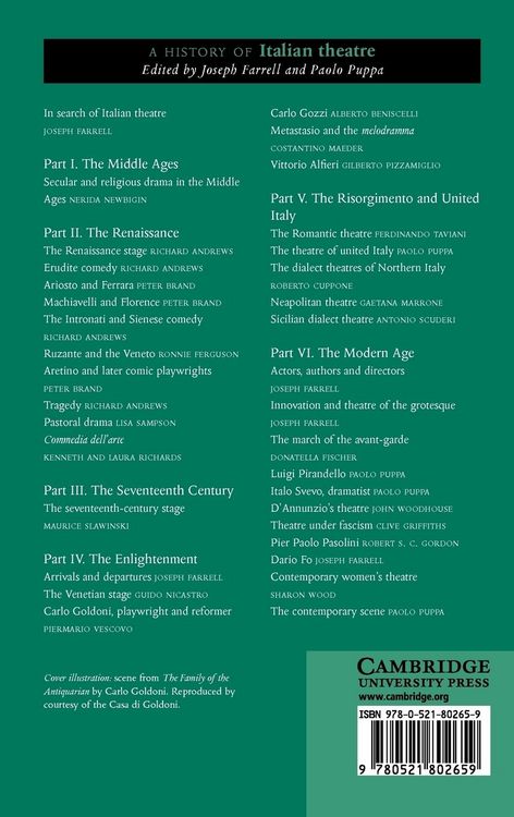 Produktbild: A History of Italian Theatre