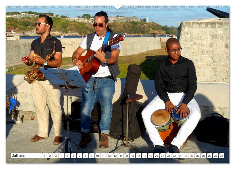 Produktbild: M&uacute;sica Cubana - Karibische Kl&auml;nge aus Kuba (hochwertiger Premium Wandkalender 2026 DIN A2 quer), Kunstdruck in Hochglanz
