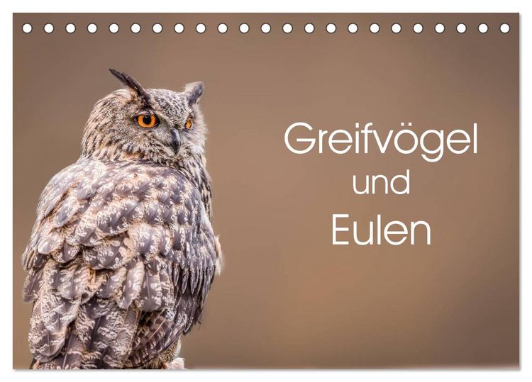 Produktbild: Greifv&ouml;gel und Eulen (Tischkalender 2026 DIN A5 quer), CALVENDO Monatskalender