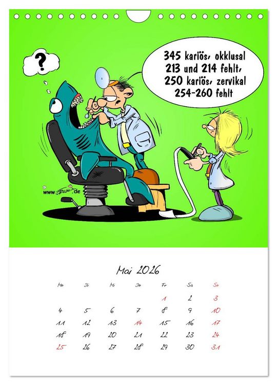 Produktbild: Trumix Cartoons - Gesundheit (Wandkalender 2026 DIN A4 hoch), CALVENDO Monatskalender
