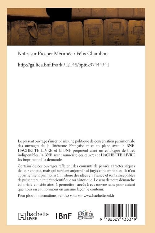 Produktbild: Notes Sur Prosper M&eacute;rim&eacute;e