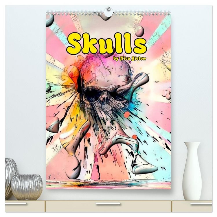 Produktbild: Skulls by Nico Bielow (High Quality Premium Wall Calendar 2026 DIN A2 portrait),CALVENDO 12 Month Wall Calendar