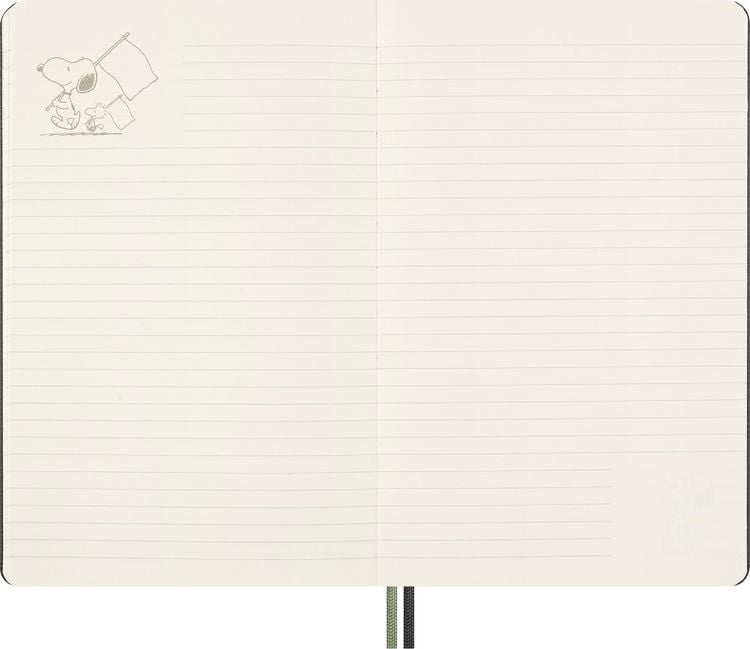 Produktbild: Moleskine Peanuts Gruppe Notizbuch limitierte Ausgabe, L/A5, liniert, fester Einband, Grau