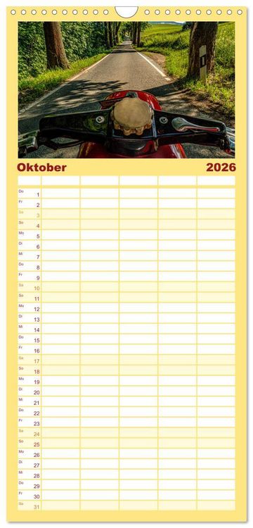 Produktbild: Familienplaner 2026 - Meine MZ ES 250/2 unterwegs in Chemnitz mit 5 Spalten (Wandkalender, 21 x 45 cm) CALVENDO