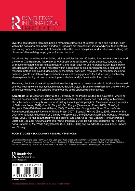 Produktbild: Routledge International Handbook of Food Studies