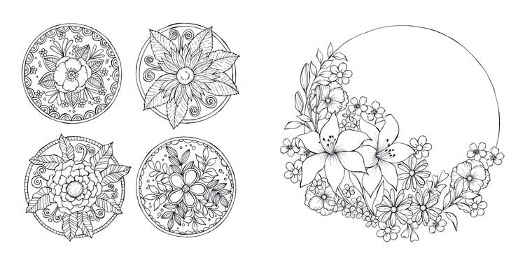 Produktbild: Bl&uuml;tentraum &ndash; Florale Motive ausmalen