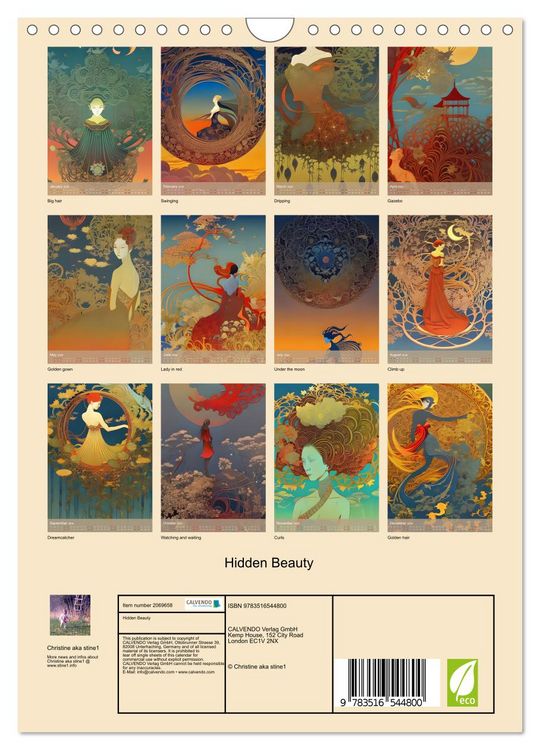 Produktbild: Hidden Beauty (Wall Calendar 2026 DIN A4 portrait), CALVENDO 12 Month Wall Calendar