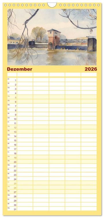 Produktbild: Familienplaner 2026 - DOCUMENTA-Stadt Kassel mit 5 Spalten (Wandkalender, 21 x 45 cm) CALVENDO