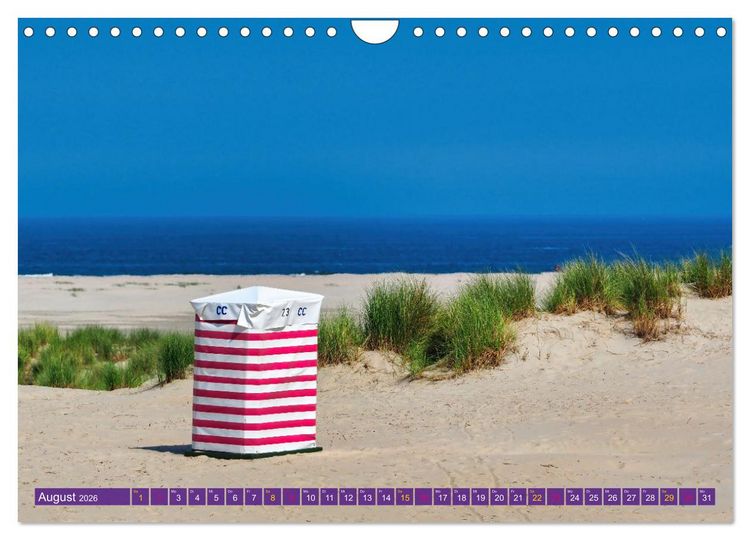 Produktbild: Borkum Ansichten (Wandkalender 2026 DIN A4 quer), CALVENDO Monatskalender