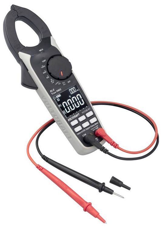 Produktbild: VOLTCRAFT VC538 BT Stromzange TRMS CAT III 600 V, CAT II 1000 V, 1000 A, AC, DC, Datenlogger, Bluetooth App