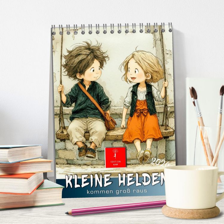 Produktbild: Kleine Helden kommen gro&szlig; raus (Tischkalender 2026 DIN A5 hoch), CALVENDO Monatskalender