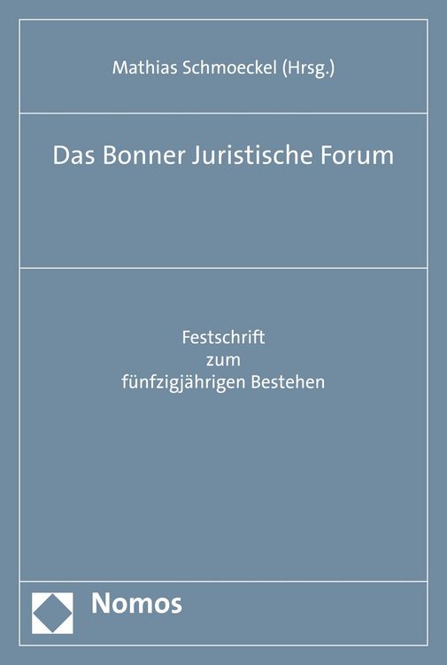 Produktbild: Das Bonner Juristische Forum