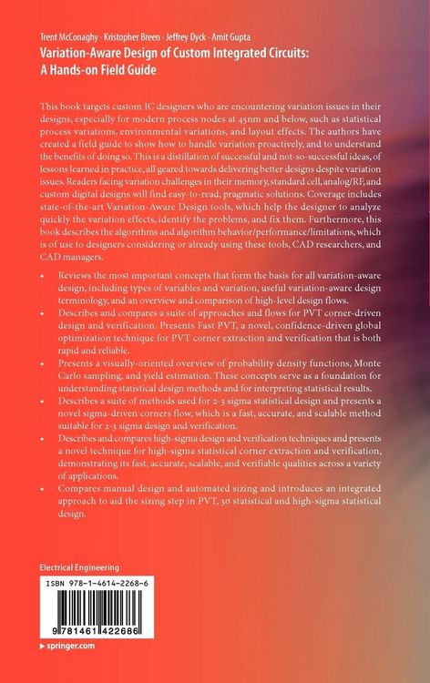 Produktbild: Variation-Aware Design of Custom Integrated Circuits: A Hands-on Field Guide
