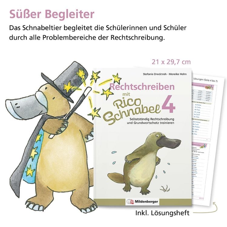 Produktbild: Rechtschreiben mit Rico Schnabel, Klasse 4