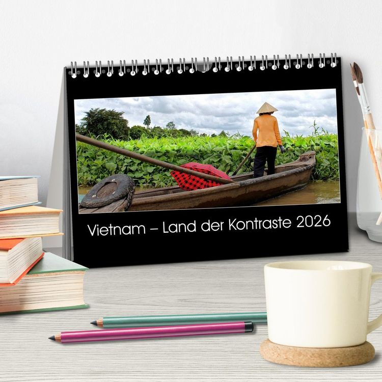 Produktbild: Vietnam &ndash; Land der Kontraste 2026 (Tischkalender 2026 DIN A5 quer), CALVENDO Monatskalender