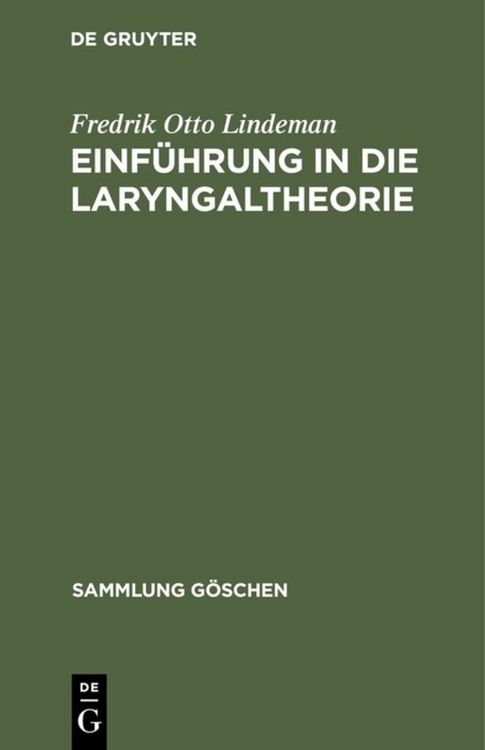 Produktbild: Einf&uuml;hrung in die Laryngaltheorie