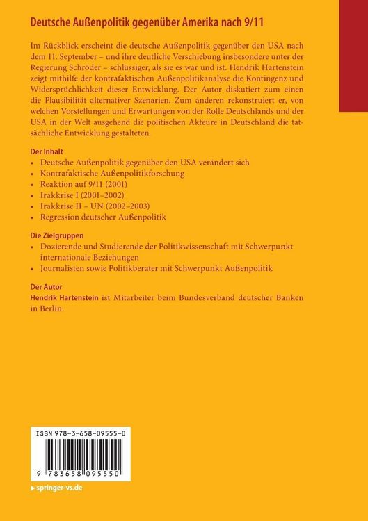 Produktbild: Deutsche Au&szlig;enpolitik gegen&uuml;ber Amerika nach 9/11