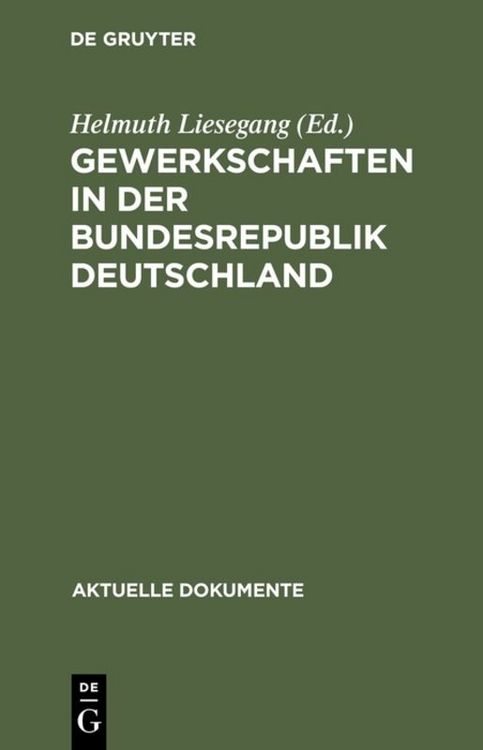 Produktbild: Gewerkschaften in der Bundesrepublik Deutschland