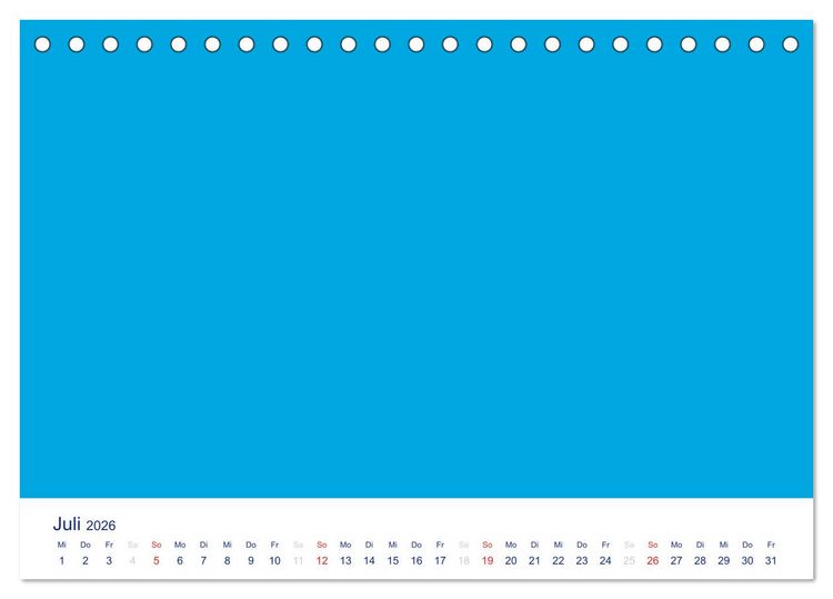 Produktbild: Farbiger Bastelkalender (Tischkalender 2026 DIN A5 quer), CALVENDO Monatskalender