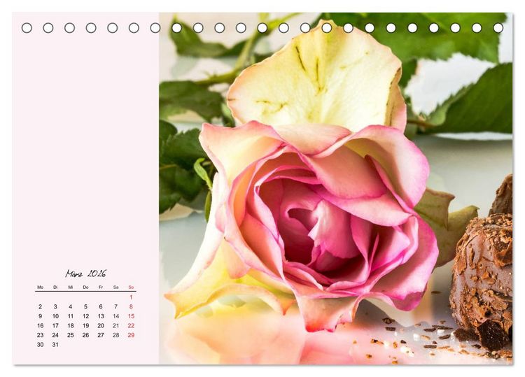 Produktbild: Rosen. Charmante und edle K&ouml;niginnen (Tischkalender 2026 DIN A5 quer), CALVENDO Monatskalender