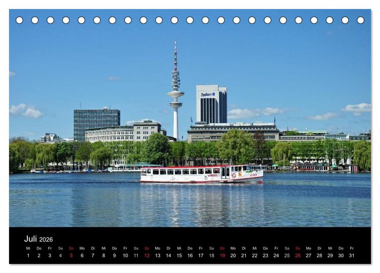 Produktbild: Hamburg . Das Tor zur Welt... (Tischkalender 2026 DIN A5 quer), CALVENDO Monatskalender
