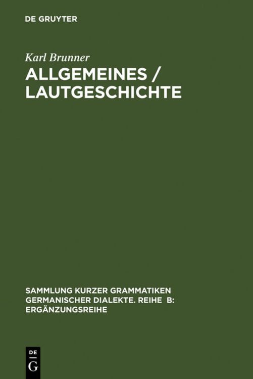 Produktbild: Allgemeines / Lautgeschichte