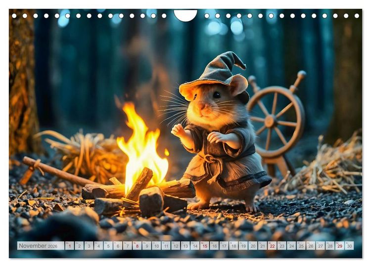 Produktbild: Es war einmal ein Hamster... M&auml;rchenhafte Abenteuer auf vier Pf&ouml;tchen (Wandkalender 2026 DIN A4 quer), CALVENDO Monatskalender