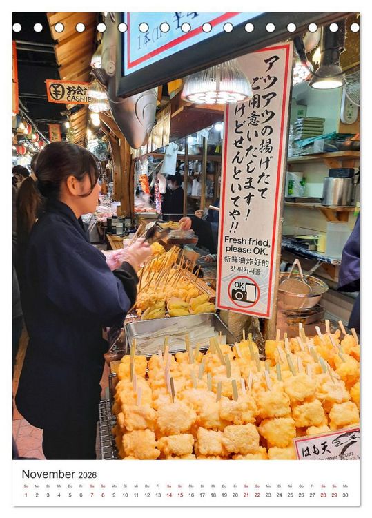 Produktbild: Japanisches Streetfood (Tischkalender 2026 DIN A5 hoch), CALVENDO Monatskalender