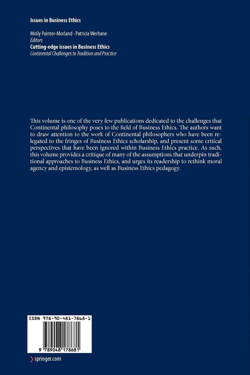 Produktbild: Cutting-edge Issues in Business Ethics