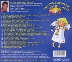 Produktbild: Und wieder brennt die Kerze - 25 sch&ouml;ne Kinderlieder f&uuml;r die ganze Adventszeit
