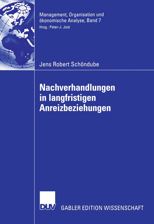 Produktbild: Nachverhandlungen in langfristigen Anreizbeziehungen