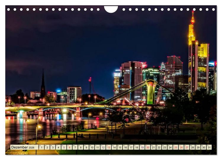 Produktbild: Frankfurt - meine Stadt mit viel Herz (Wandkalender 2026 DIN A4 quer), CALVENDO Monatskalender