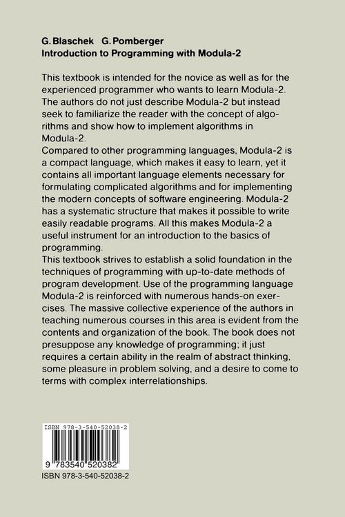 Produktbild: Introduction to Programming with Modula-2
