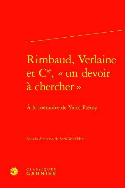 Produktbild: Rimbaud, Verlaine et Cie, un devoir &agrave; chercher