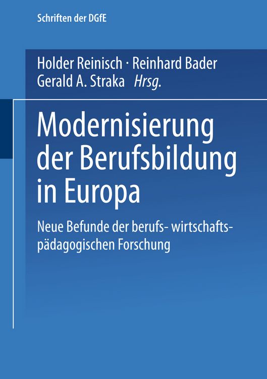 Produktbild: Modernisierung der Berufsbildung in Europa