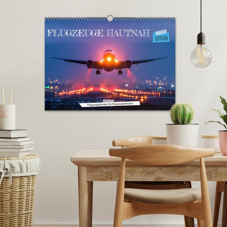 Produktbild: Flugzeuge hautnah - Flugzeugkalender f&uuml;r Flugzeugliebhaber (Wandkalender 2026 DIN A3 quer), CALVENDO Monatskalender