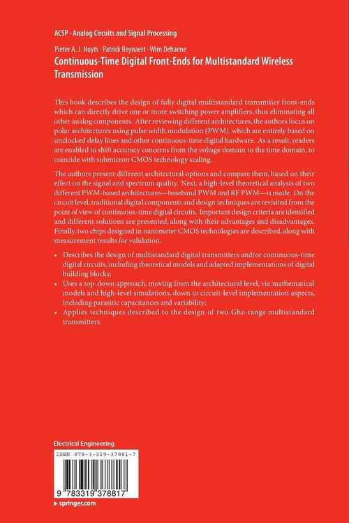 Produktbild: Continuous-Time Digital Front-Ends for Multistandard Wireless Transmission