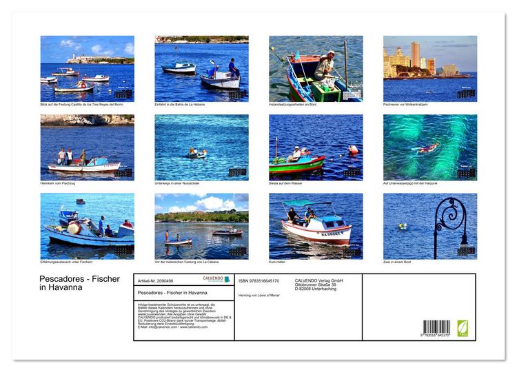 Produktbild: Pescadores - Fischer in Havanna (Wandkalender 2026 DIN A2 quer), CALVENDO Monatskalender
