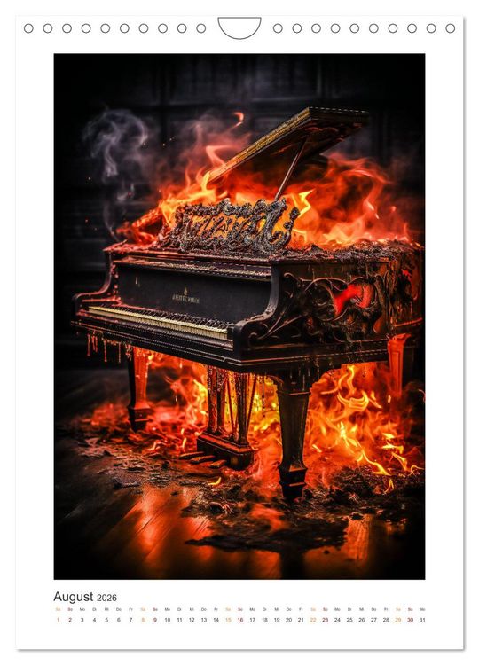Produktbild: Musik on Fire (Wandkalender 2026 DIN A4 hoch), CALVENDO Monatskalender