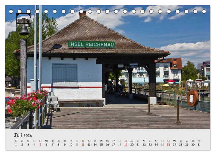Produktbild: Insel Reichenau - Klosterinsel im Bodensee (Tischkalender 2026 DIN A5 quer), CALVENDO Monatskalender
