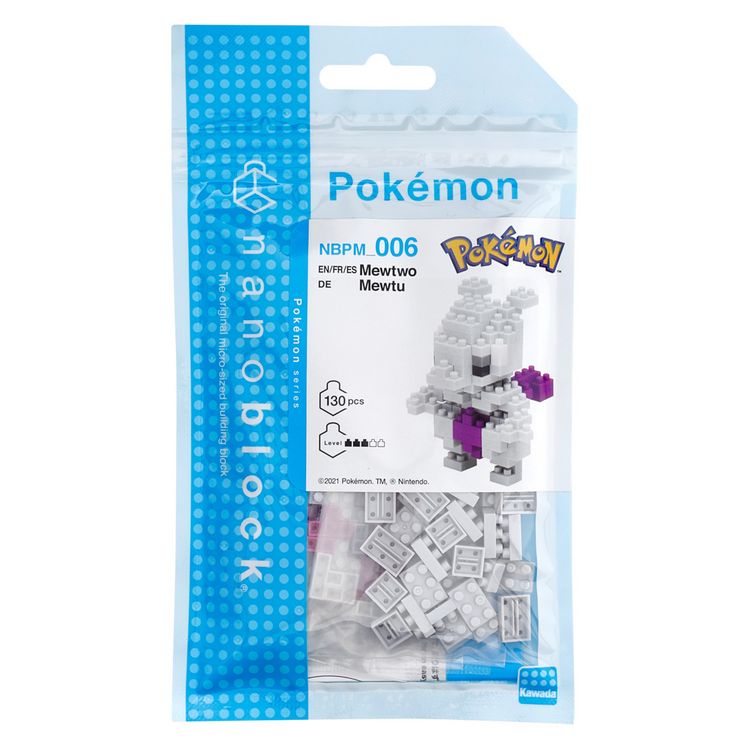 Produktbild: Pokemon Mewtwo Mewtu // Mini series NANOBLOCK, Mini-Bausatz, 3D-Puzzle