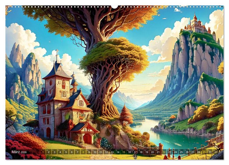 Produktbild: Reise in einer M&auml;rchenwelt (hochwertiger Premium Wandkalender 2026 DIN A2 quer), Kunstdruck in Hochglanz
