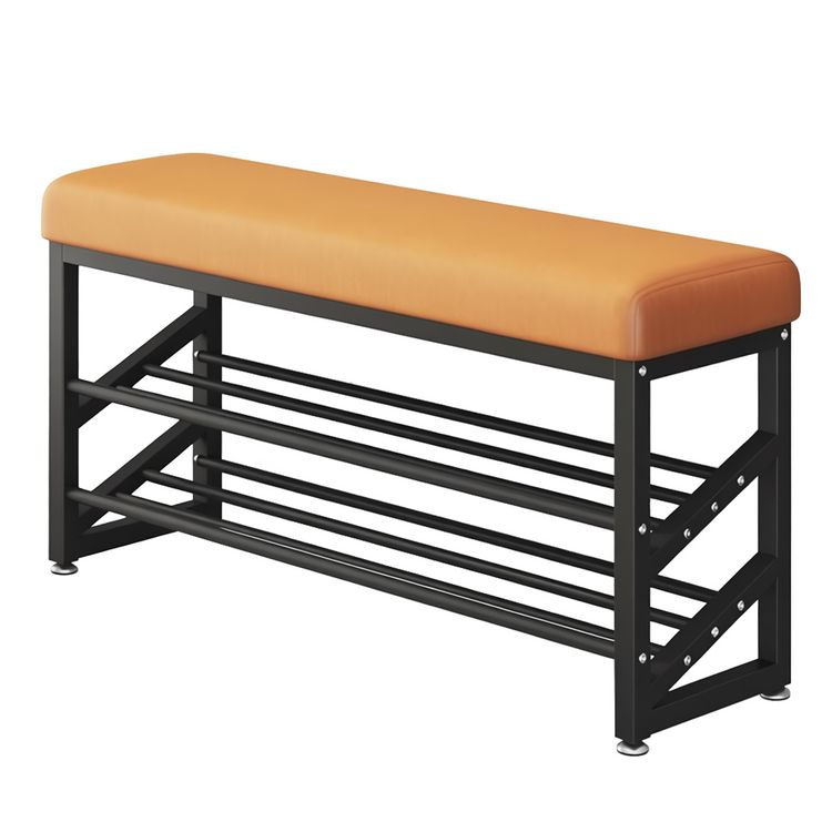 Produktbild: HTI-Living Schuhregal Metall 2 Ebenen mit Sitzkissen Orange