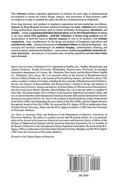 Produktbild: Statistics in Drug Research