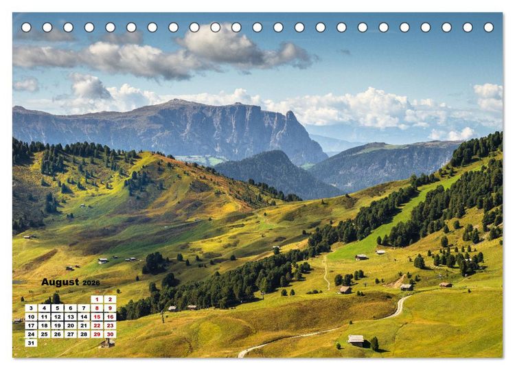 Produktbild: Berggipfel der Dolomiten (Tischkalender 2026 DIN A5 quer), CALVENDO Monatskalender