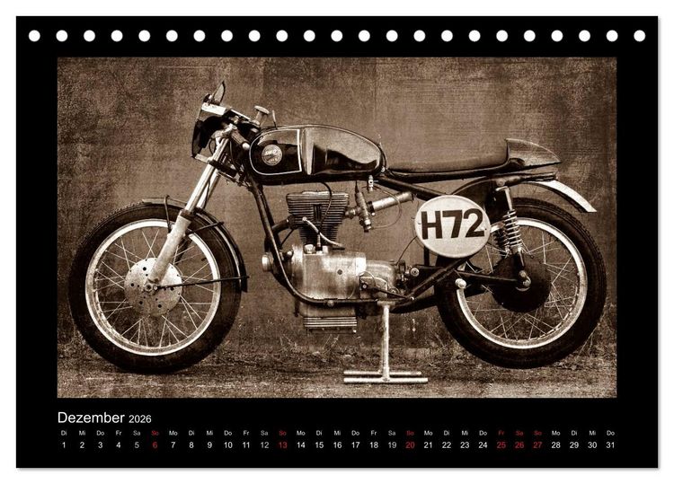 Produktbild: Motorrad Oldtimer (Tischkalender 2026 DIN A5 quer), CALVENDO Monatskalender