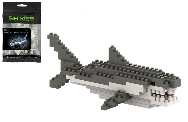 Produktbild: BRIXIES 200293 - Hai, 3D Konstruktionsbausatz aus Ministeinen, 101 Teile