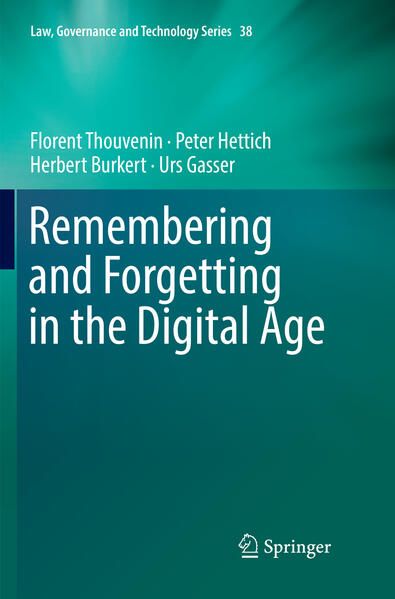 Produktbild: Remembering and Forgetting in the Digital Age